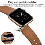 xDfind Rivet Buckle Genuine Leather Watch Band, For Apple Watch 38 / 40 / 41 / S10 42mm - Image 4