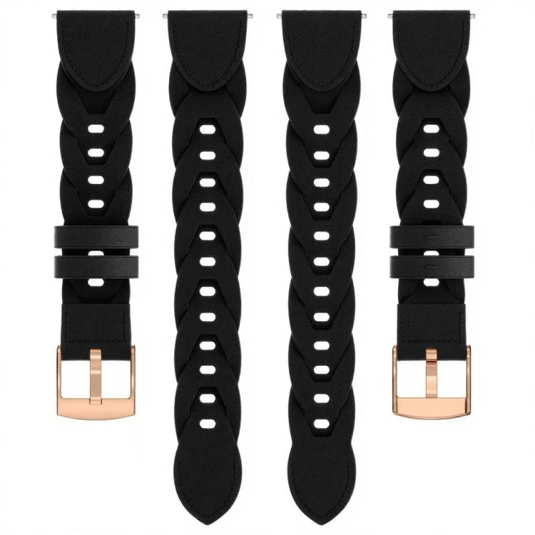 EDA008414301A_3.webp Rose Gold Buckle Twist Leather Watch Band - Image 5