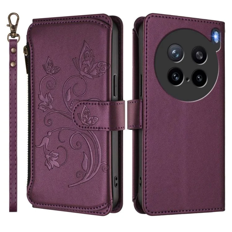 EDA008415004A_1.webp Butterfly Love Flower Multi-card Zipper Wallet Leather Phone Case, For vivo X200s, For vivo Y300 Pro+ 5G / iQOO Z10 5G - Image 2