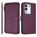Butterfly Love Flower Multi-card Zipper Wallet Leather Phone Case, For vivo Y29 4G Global / T4x 5G, For vivo V50 5G Global / V50e 5G - Image 2