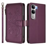 Butterfly Love Flower Multi-card Zipper Wallet Leather Phone Case, For vivo Y300 5G Global / V40 Lite IDN, For vivo X200 5G - Image 2