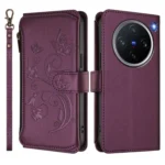 Butterfly Love Flower Multi-card Zipper Wallet Leather Phone Case, For vivo X200 Pro mini, For vivo X200 Pro 5G - Image 2