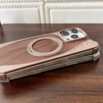 Walnut Metal Frameless 360 Degree Rotation Holder MagSafe Phone Case, For iPhone 16 Pro Max, For iPhone 16 Pro, For iPhone 15 Pro Max, For iPhone 15 Pro - Image 5