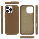 VIETAO Suede MagSafe PU Leather Phone Case, For iPhone 15 Pro, For iPhone 15 - Image 3