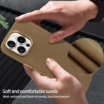 VIETAO Suede MagSafe PU Leather Phone Case, For iPhone 15 Pro, For iPhone 15 - Image 8