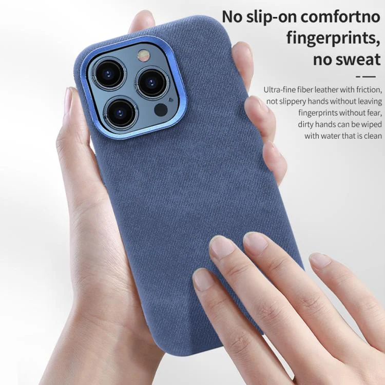 EDA0084245_B1.webp VIETAO Retro Denim Texture PU Leather MagSafe Phone Case, For iPhone 13 Pro Max, For iPhone 13 Pro, For iPhone 13 - Image 2