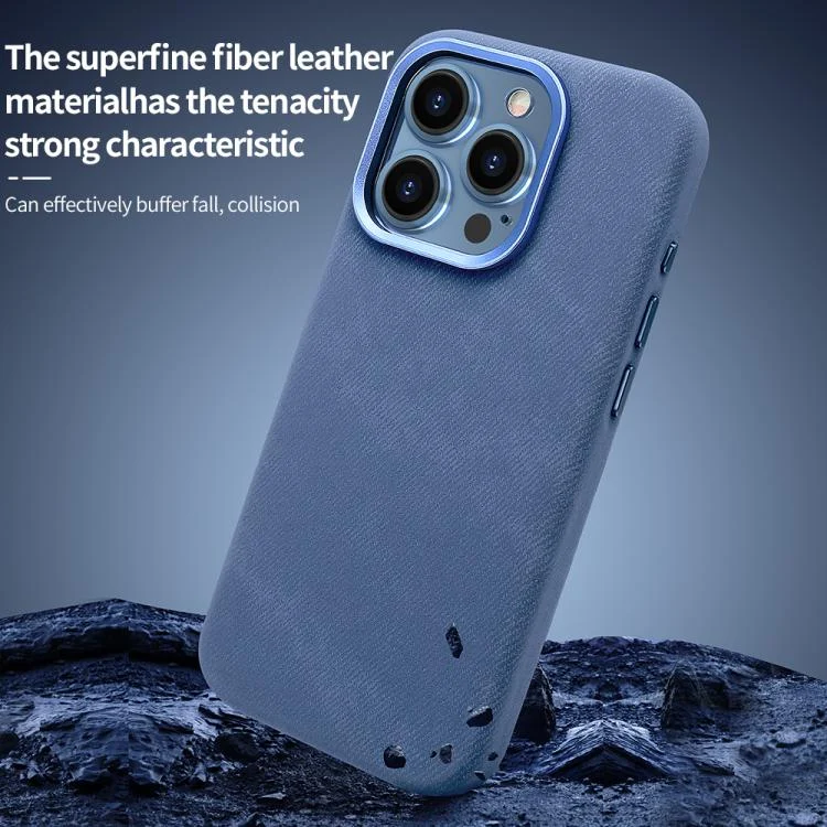 EDA0084245_B2.webp VIETAO Retro Denim Texture PU Leather MagSafe Phone Case, For iPhone 13 Pro Max, For iPhone 13 Pro, For iPhone 13 - Image 3