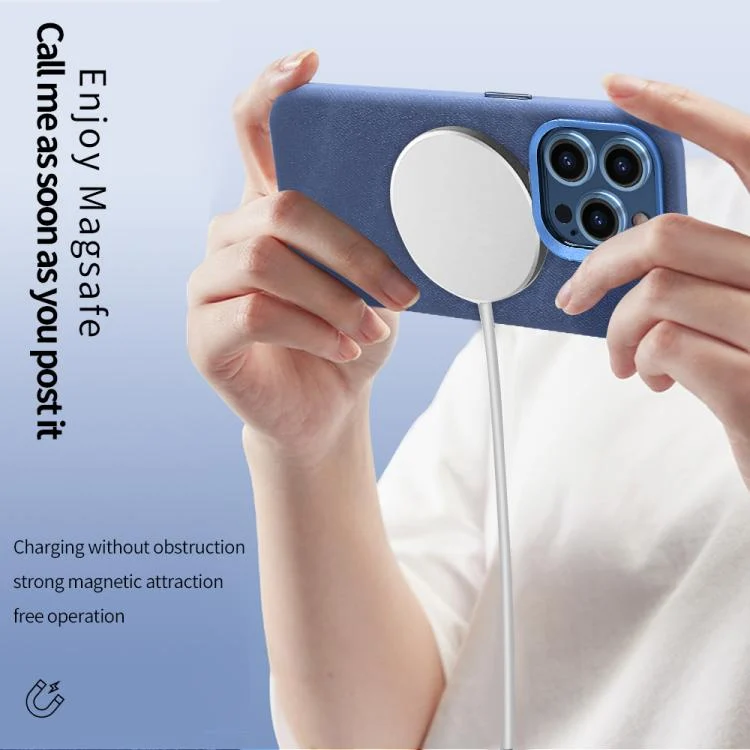EDA0084245_B3.webp VIETAO Retro Denim Texture PU Leather MagSafe Phone Case, For iPhone 13 Pro Max, For iPhone 13 Pro, For iPhone 13 - Image 4