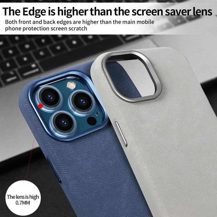 EDA0084245_B5.webp VIETAO Retro Denim Texture PU Leather MagSafe Phone Case, For iPhone 13 Pro Max, For iPhone 13 Pro, For iPhone 13 - Image 6