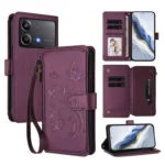 Butterfly Love Flower Multi-card Zipper Wallet Leather Phone Case, For Xiaomi Poco X6 Neo, For Xiaomi Poco X6 Pro