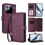 Butterfly Love Flower Multi-card Zipper Wallet Leather Phone Case, For Xiaomi 15 Pro, For Xiaomi 15
