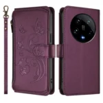 Butterfly Love Flower Multi-card Zipper Wallet Leather Phone Case, For Xiaomi 14 Ultra, For Xiaomi 14 Pro - Image 2