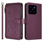 Butterfly Love Flower Multi-card Zipper Wallet Leather Phone Case, For Xiaomi 14, For Xiaomi 13T / 13T Pro / Redmi K60 Ultra - Image 2