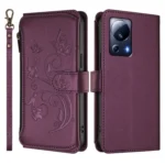 Butterfly Love Flower Multi-card Zipper Wallet Leather Phone Case, For Xiaomi 13 Lite / Civi 2, For Xiaomi 13 Pro - Image 2