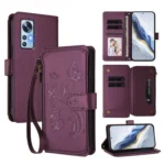 Butterfly Love Flower Multi-card Zipper Wallet Leather Phone Case, For Xiaomi 12 / Xiaomi 12X / Xiaomi 12S, For Xiaomi 12 Lite