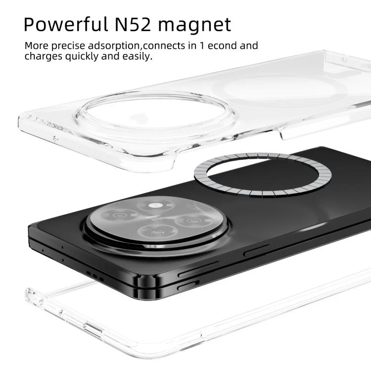 EDA008426602A_2.webp ABEEL Transparent MagSafe Magnetic Scratch-resistant PC Phone Case, For OPPO Find N5, For OPPO Find N3, For OPPO Find N3 Flip - Image 3