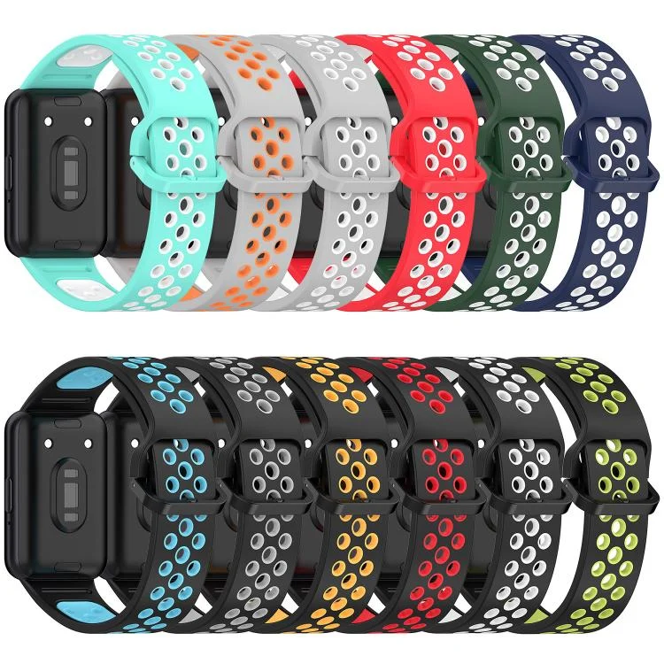 EDA0084276_B2.webp xDfind Two Color Silicone Breathable Watch Band - Image 3