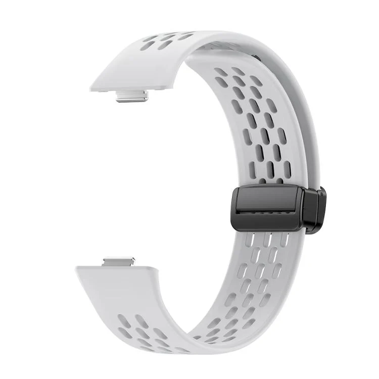 EDA008428901A_1.webp xDfind Hole Style Magnetic Black Buckle Silicone Watch Band - Image 8