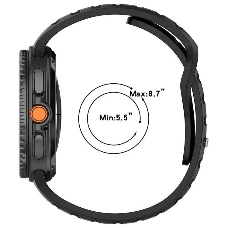 EDA0084296_B2.webp xDfind Round Dots Silver Stud Buckle Silicone Watch Band - Image 3