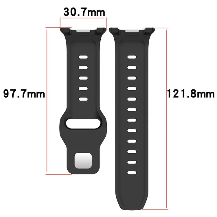 EDA0084296_B3.webp xDfind Round Dots Silver Stud Buckle Silicone Watch Band - Image 4