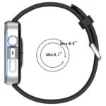 xDfind Silver Buckle Solid Color Silicone Watch Band - Image 3
