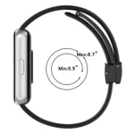 xDfind Hole Style Magnetic Black Buckle Silicone Watch Band - Image 3
