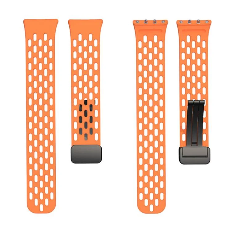 EDA0084300_B3.webp xDfind Hole Style Magnetic Black Buckle Silicone Watch Band - Image 4