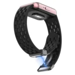 xDfind Hole Style Magnetic Black Buckle Silicone Watch Band - Image 5