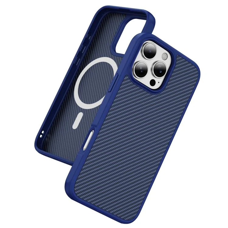 EDA008436206A_1.webp Carbon Fiber Texture Skin-feel MagSafe Phone Case, For iPhone 16 Pro, For iPhone 16 Plus, For iPhone 16, For iPhone 15 Pro Max, For iPhone 15 Pro - Image 2