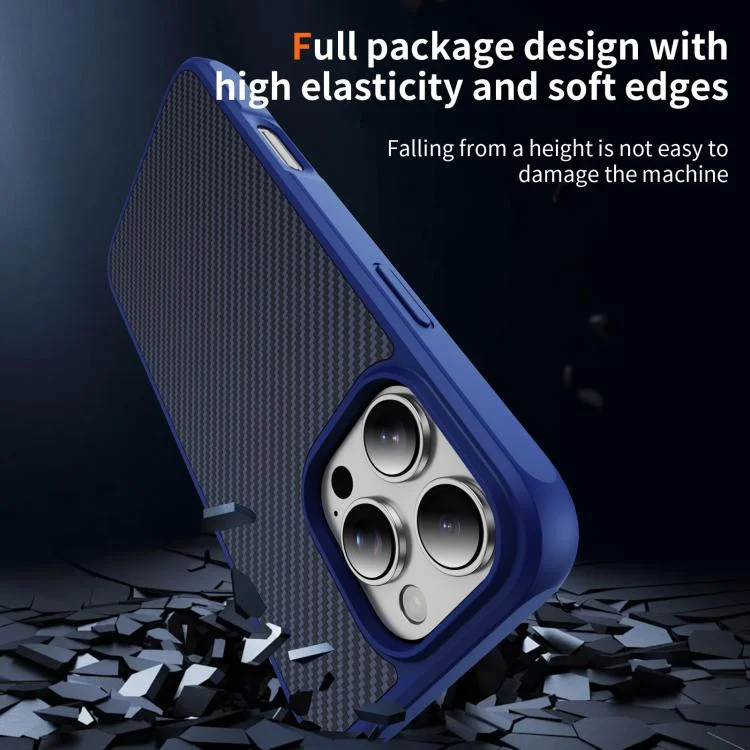EDA008436206A_4.webp Carbon Fiber Texture Skin-feel MagSafe Phone Case, For iPhone 16 Pro, For iPhone 16 Plus, For iPhone 16, For iPhone 15 Pro Max, For iPhone 15 Pro - Image 5