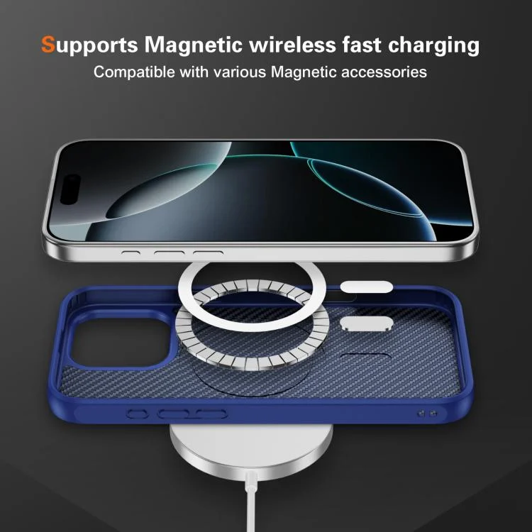 EDA008436206A_5.webp Carbon Fiber Texture Skin-feel MagSafe Phone Case, For iPhone 16 Pro, For iPhone 16 Plus, For iPhone 16, For iPhone 15 Pro Max, For iPhone 15 Pro - Image 6