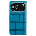 Embossed Checkered Leather Phone Case, For iPhone 17 Pro Max, For iPhone 17 Pro, For iPhone 17, For iPhone 17 Air, For iPhone 16e - Image 3