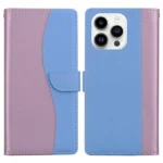 Embossed Two-Color Leather Phone Case, For iPhone 16 Pro Max, For iPhone 16 Plus, For iPhone 16, For iPhone 15 Pro Max