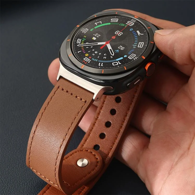 EDA0084481_B3.webp xDfind Rivet Buckle Genuine Leather Watch Band - Image 4