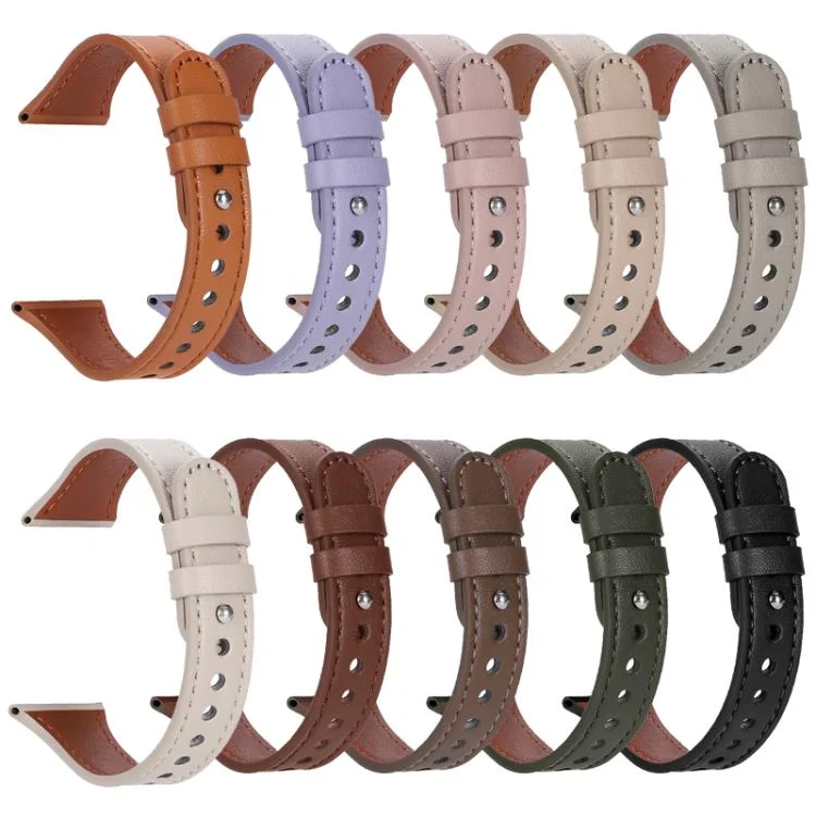EDA0084527_B2.webp xDfind Double Ring Single Rivet Genuine Leather Watch Band - Image 3