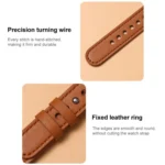xDfind Double Ring Single Rivet Genuine Leather Watch Band - Image 5