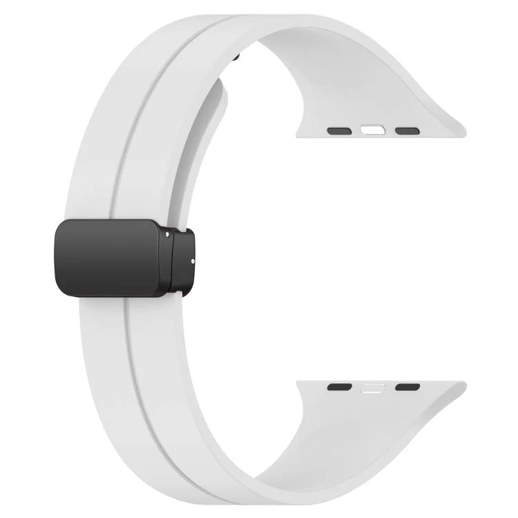 EDA008453601A_1.webp xDfind  Flat Head Groove Folding Black Buckle Silicone Watch Band - Image 8
