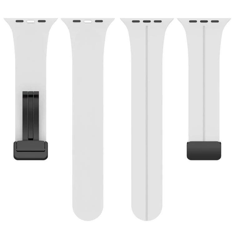 EDA008453601A_2.webp xDfind  Flat Head Groove Folding Black Buckle Silicone Watch Band - Image 9