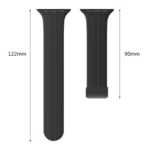 xDfind  Flat Head Groove Folding Black Buckle Silicone Watch Band - Image 4