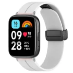 xDfind  Flat Head Groove Folding Black Buckle Silicone Watch Band