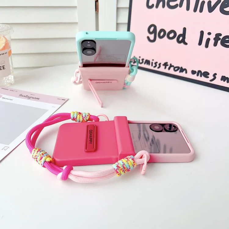 EDA008462802A_4.webp Integrated TPU Side Buckle Bracket Phone Case with Bracelet, For Xiaomi Mix Flip 2, For Xiaomi Mix Flip - Image 5