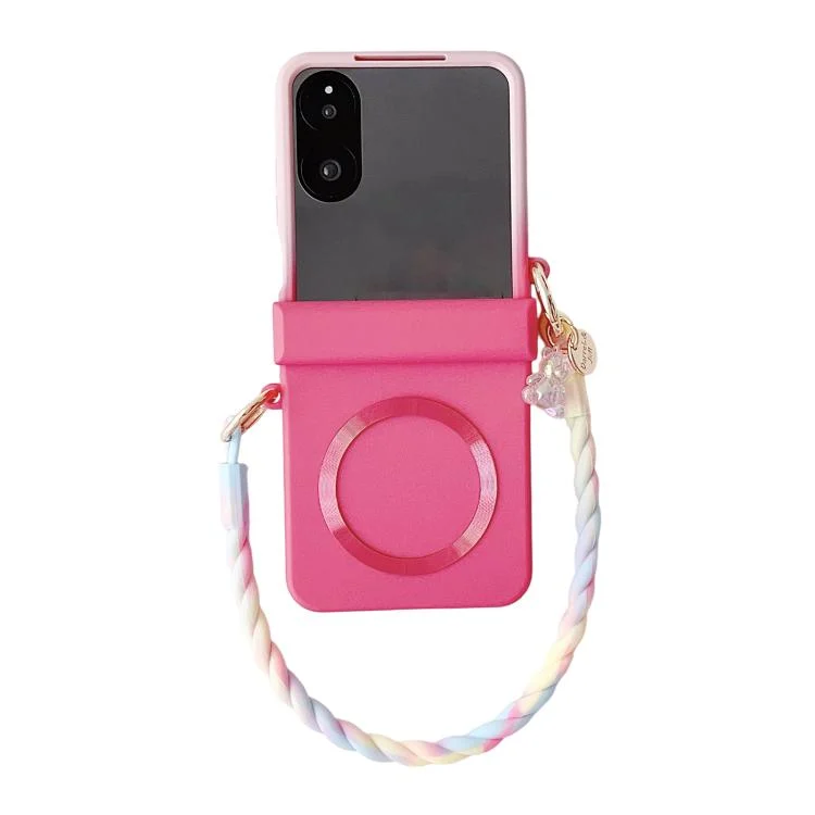 Integrated Side Buckle MagSafe TPU Phone Case with Bracelet, For Xiaomi Mix Flip 2, For Xiaomi Mix Flip