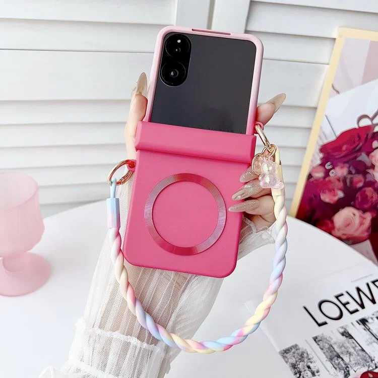 EDA008463201A_1.webp Integrated Side Buckle MagSafe TPU Phone Case with Bracelet, For Xiaomi Mix Flip 2, For Xiaomi Mix Flip - Image 2