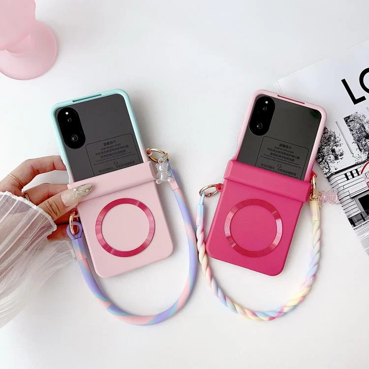 EDA008463201A_5.webp Integrated Side Buckle MagSafe TPU Phone Case with Bracelet, For Xiaomi Mix Flip 2, For Xiaomi Mix Flip - Image 6