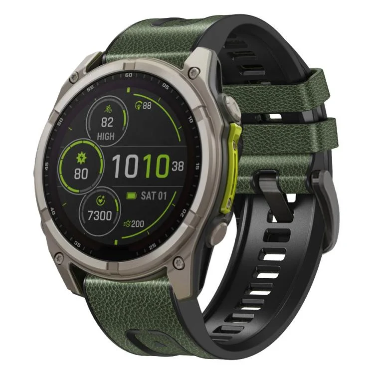 xDfind Leather Skin Silicone Quick Release Watch Band