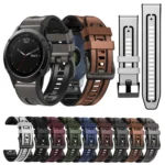xDfind Leather Skin Silicone Quick Release Watch Band - Image 2