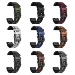 xDfind Leather Skin Silicone Quick Release Watch Band - Image 3
