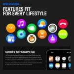 Zeblaze Vibe 8 Rugged Outdoor Smart Watch 1.43 inch Screen 5 ATM & IP69K Built-in Flashlight - Image 10