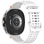 xDfind Alloy Silver Buckle Breathable Hole Silicone Watch Band - Image 6