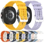 xDfind Alloy Silver Buckle Breathable Hole Silicone Watch Band - Image 2